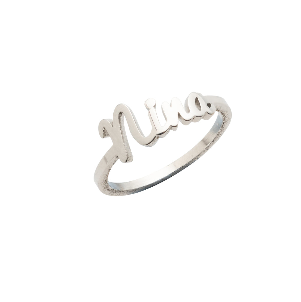 Personalised Cursive Name Ring