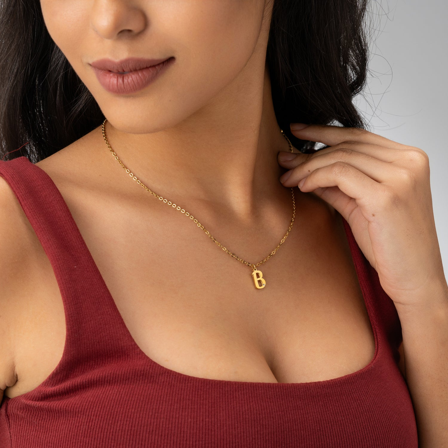 Diamond Initial Necklace