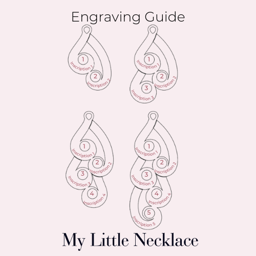 Personalised Intertwined Droplets Necklace with Engraved Names & Birthstones