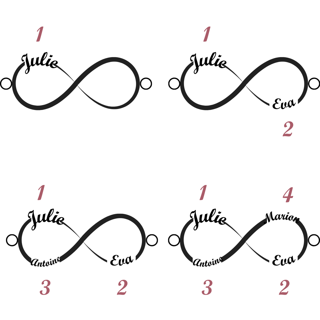 Personalised Infinity Cord Bracelet