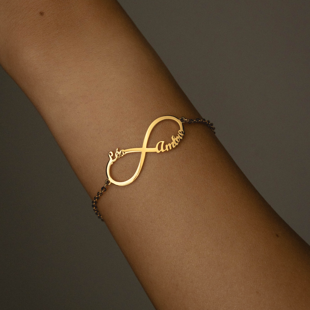 Personalised Two-Name Infinity Bracelet/Anklet
