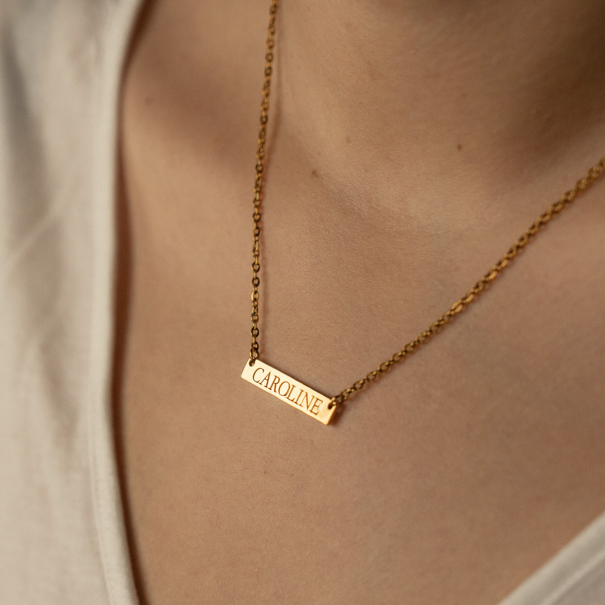 Personalised Engraved Bar Necklace