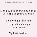 Kids Gothic Letter Pendant Necklace