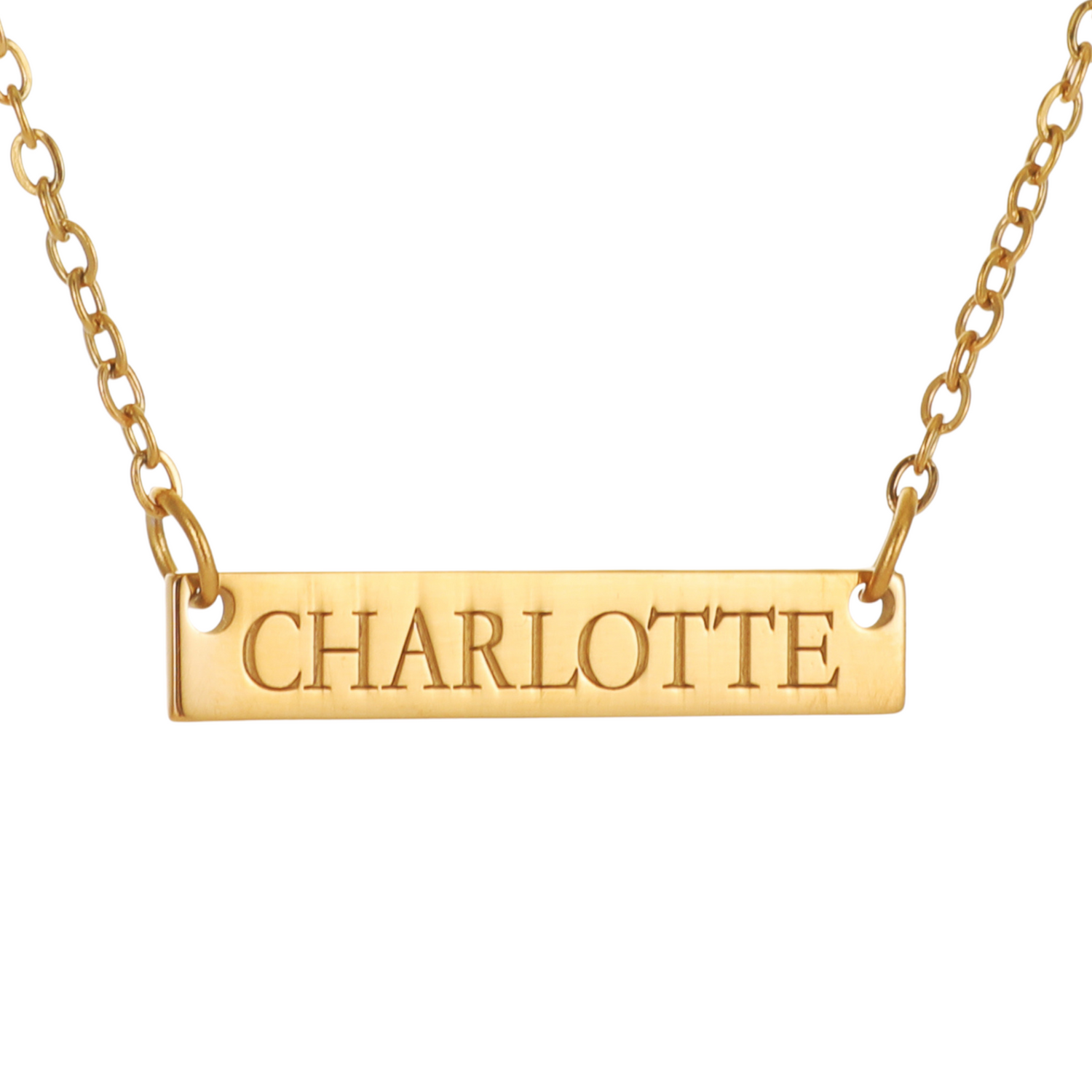 Men’s Engraved Name Bar Necklace