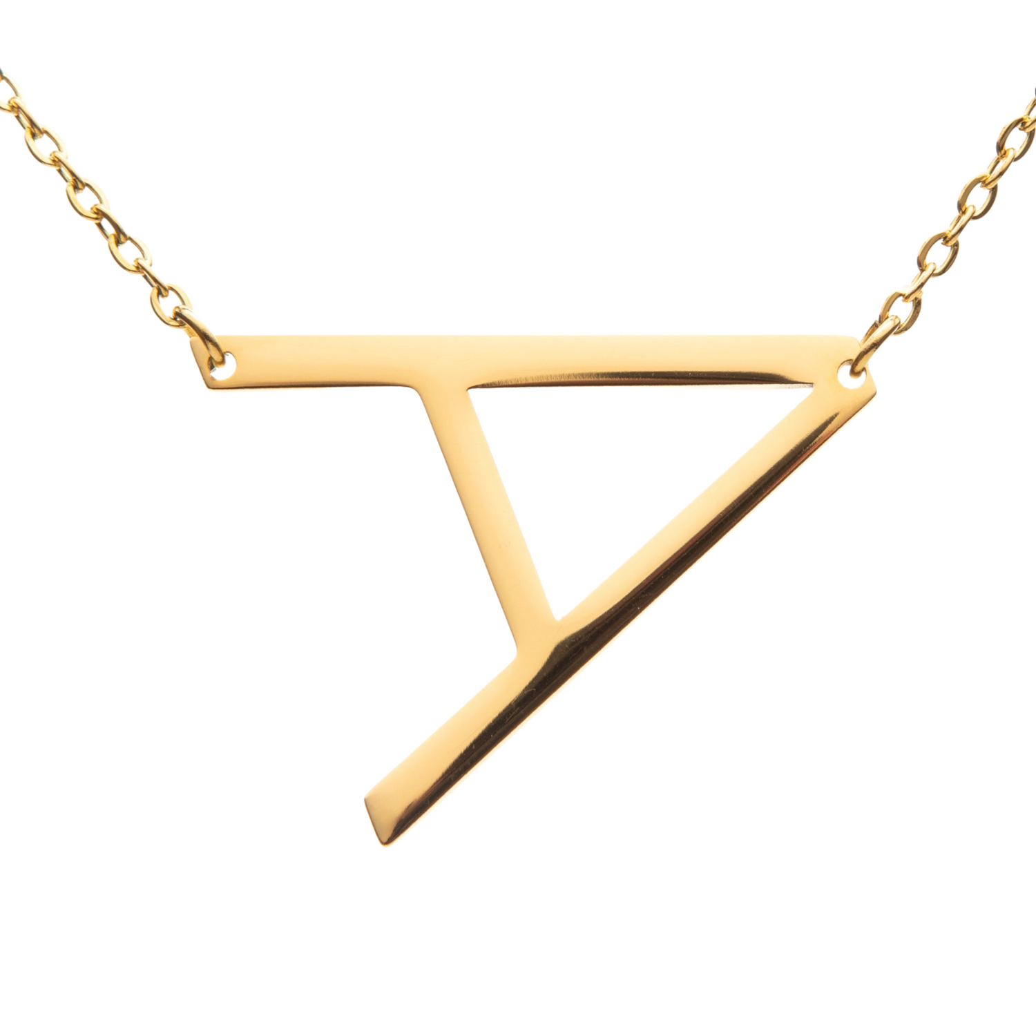 Custom Initial Necklace – Asymmetrical Letter Pendant