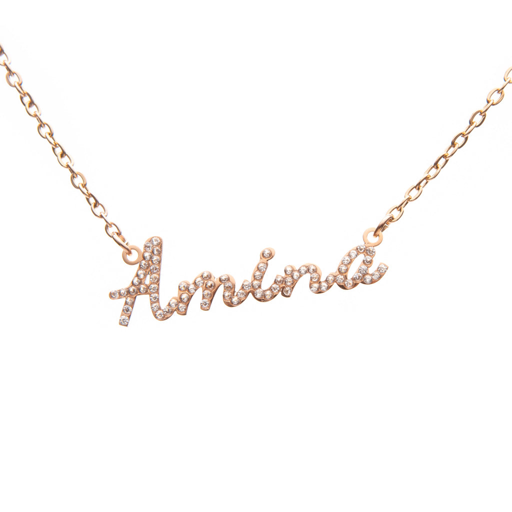 Sparkling Rhinestones Name Necklace