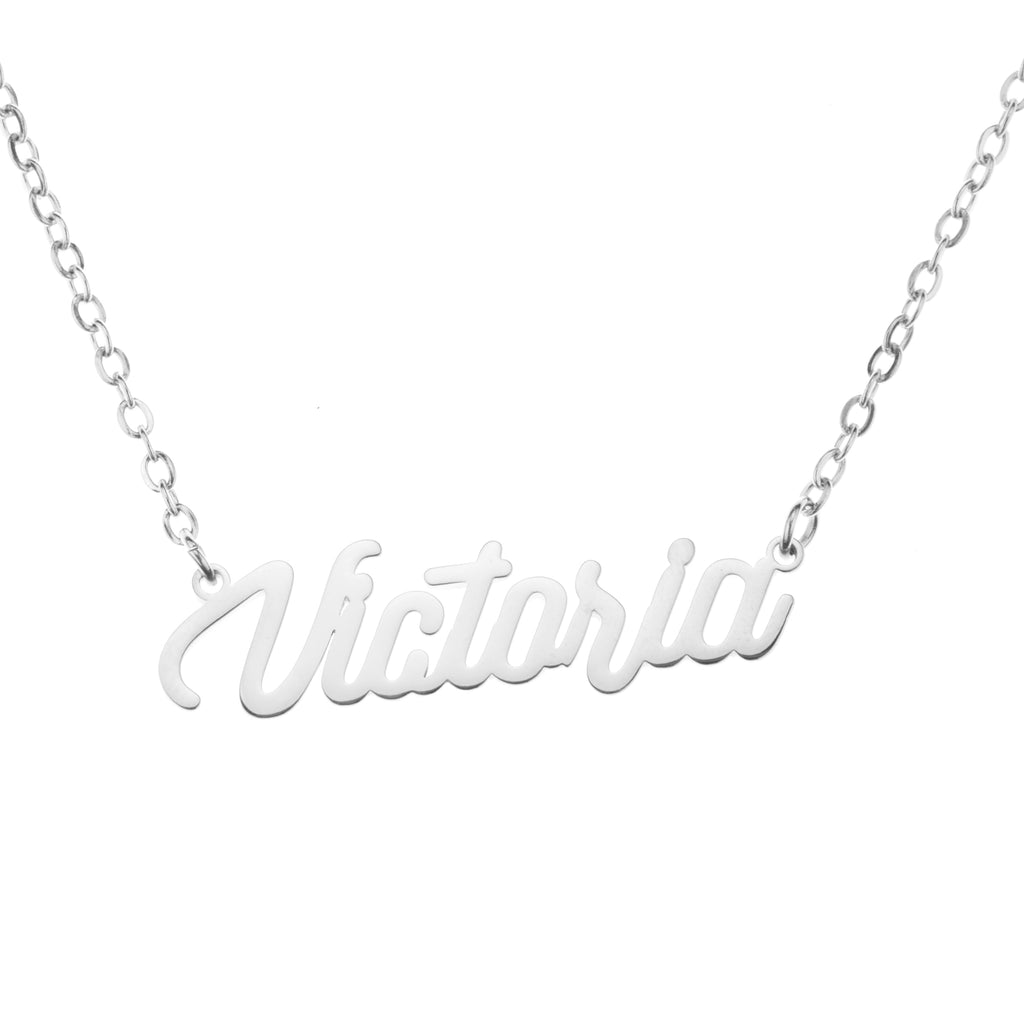 Thin Chain Script Name Necklace