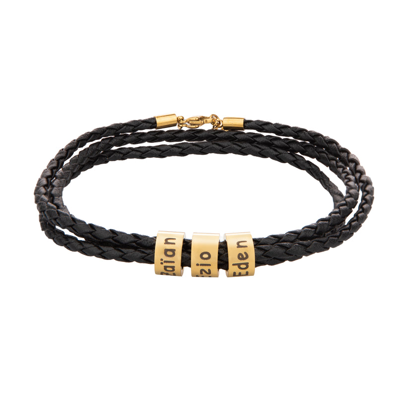 Personalised Leather Men Bracelet