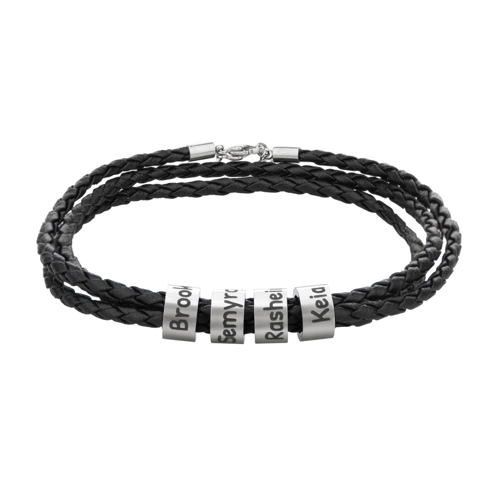 Personalised Leather Men Bracelet