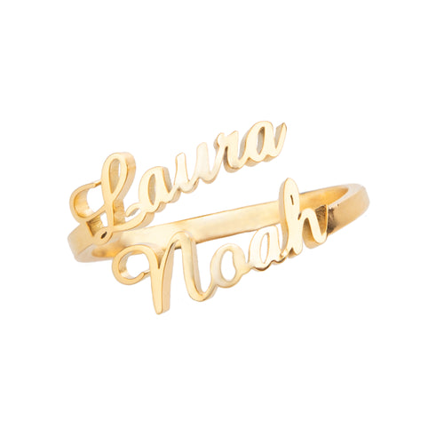 Personalised Dual-Name Ring