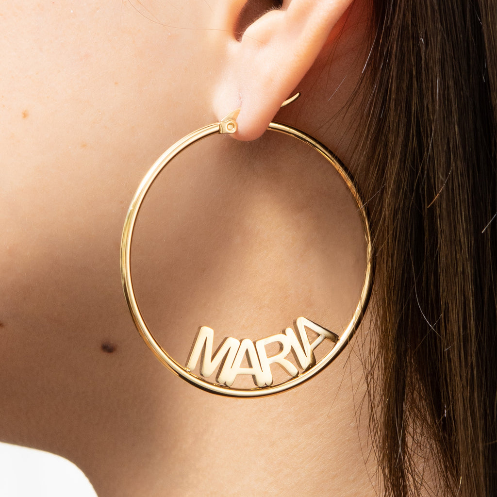 Personalised Closed Hoop Earrings