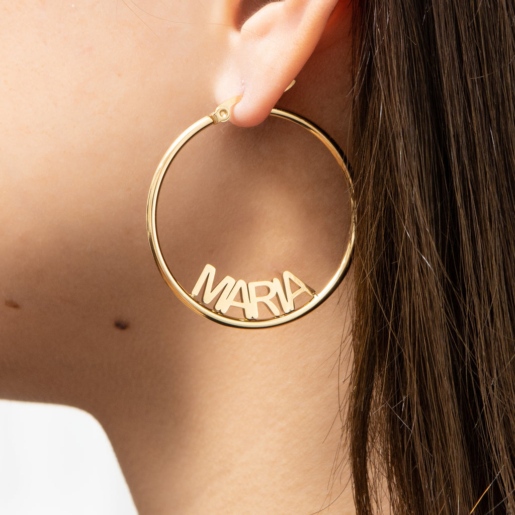 Personalised Closed Hoop Earrings