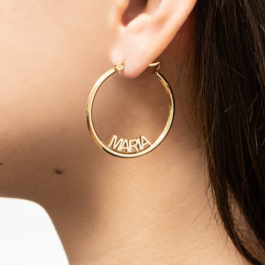 Personalised Closed Hoop Earrings