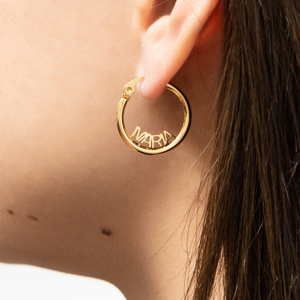 Personalised Closed Hoop Earrings