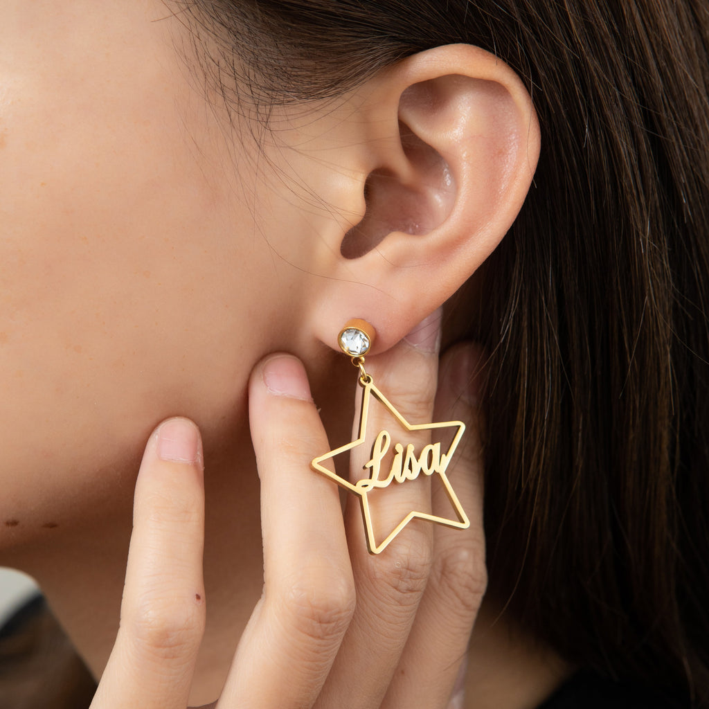 Personalised Star Earrings