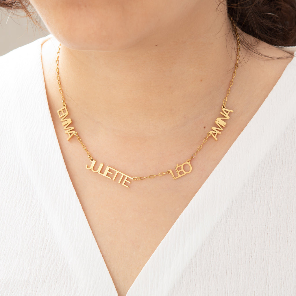 Capital Letters Multi-Name Necklace