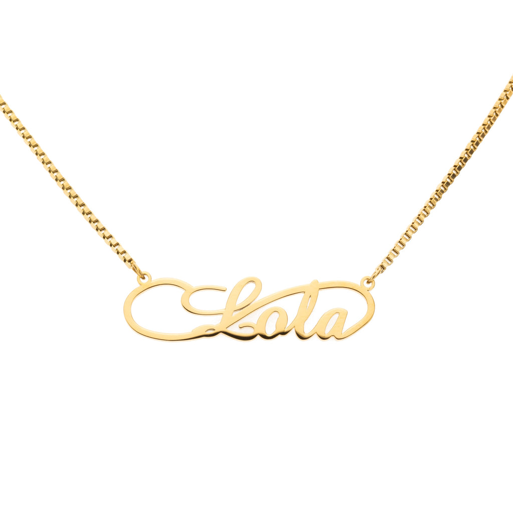 Infinity Name Necklace Fine Chain