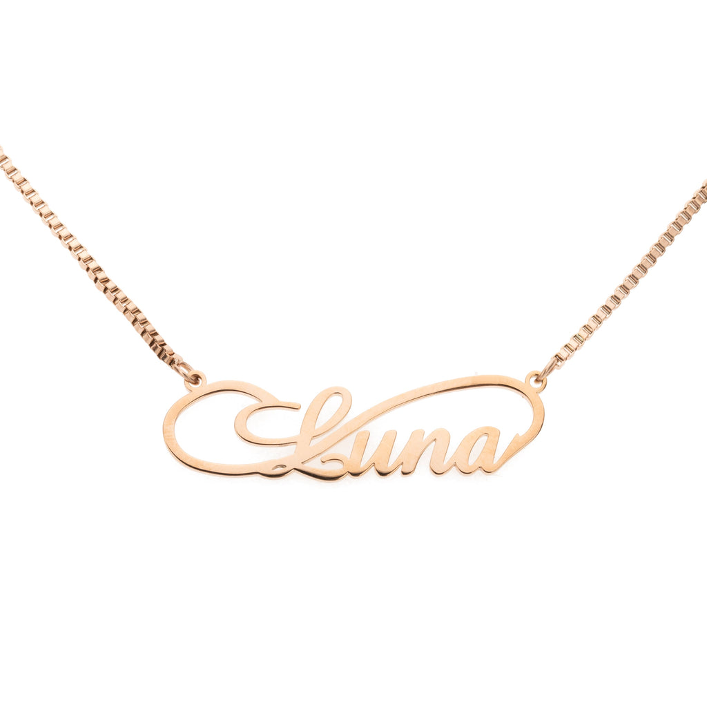 Infinity Name Necklace Fine Chain