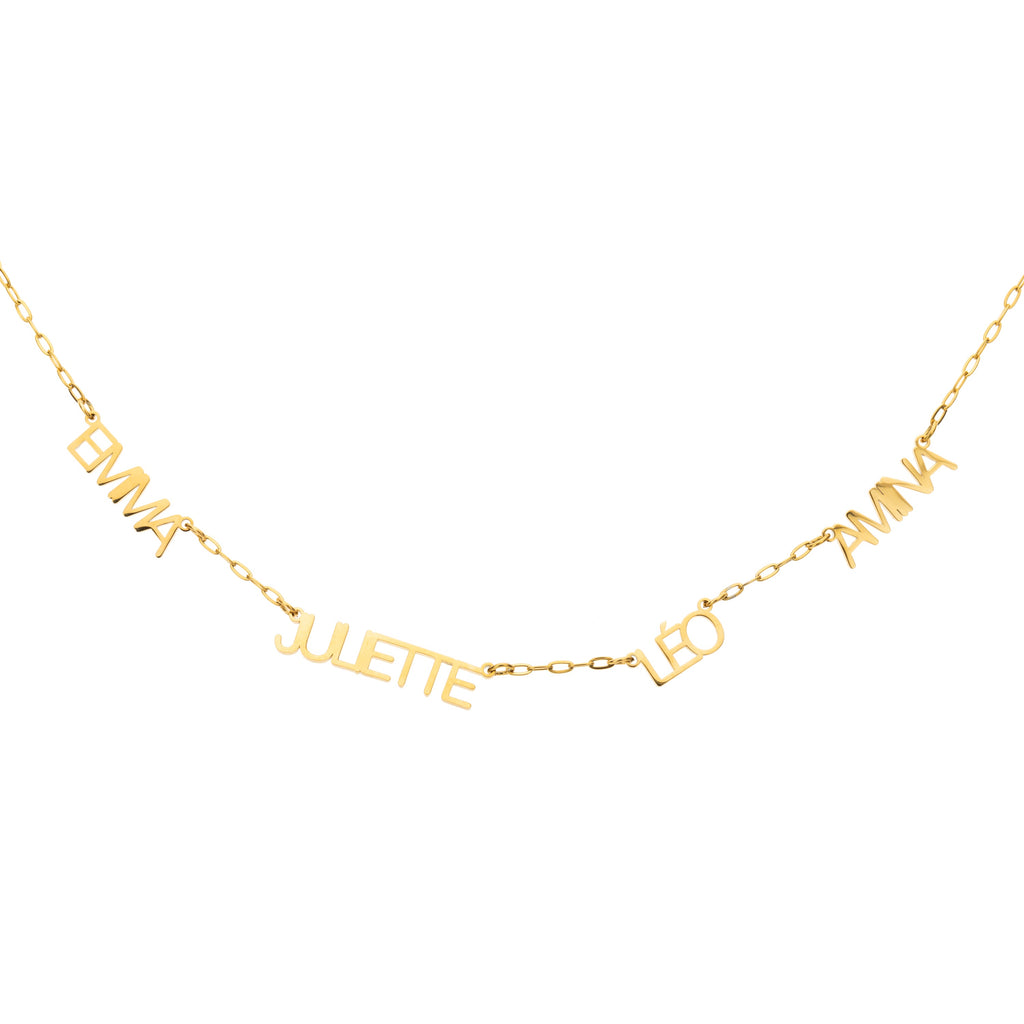 Capital Letters Multi-Name Necklace