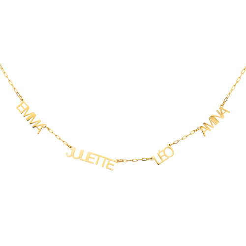 Capital Letters Multi-Name Necklace