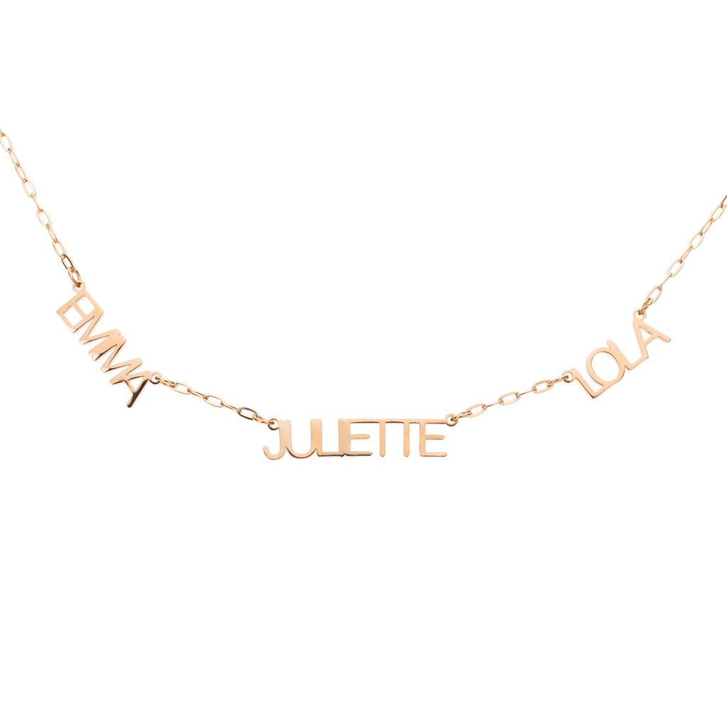 Capital Letters Multi-Name Necklace