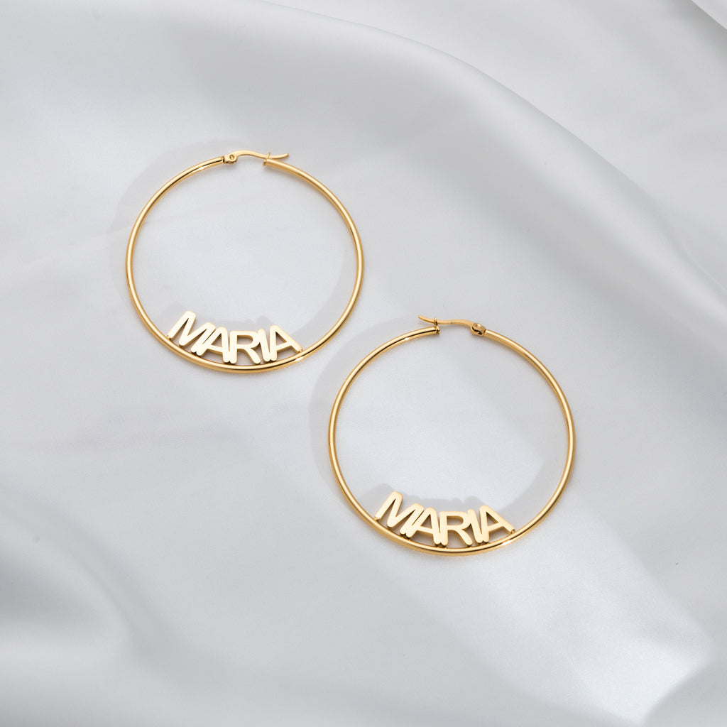 Personalised Closed Hoop Earrings