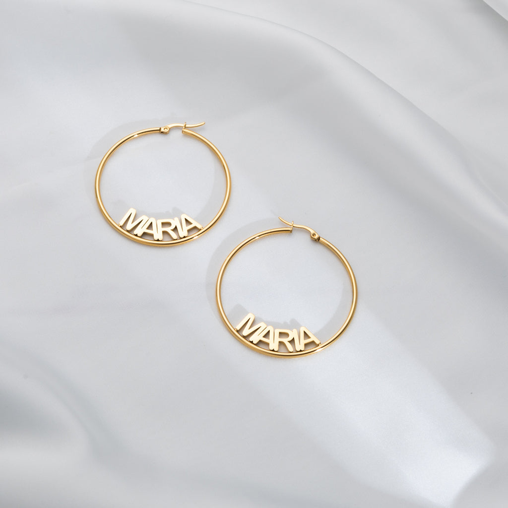 Personalised Closed Hoop Earrings