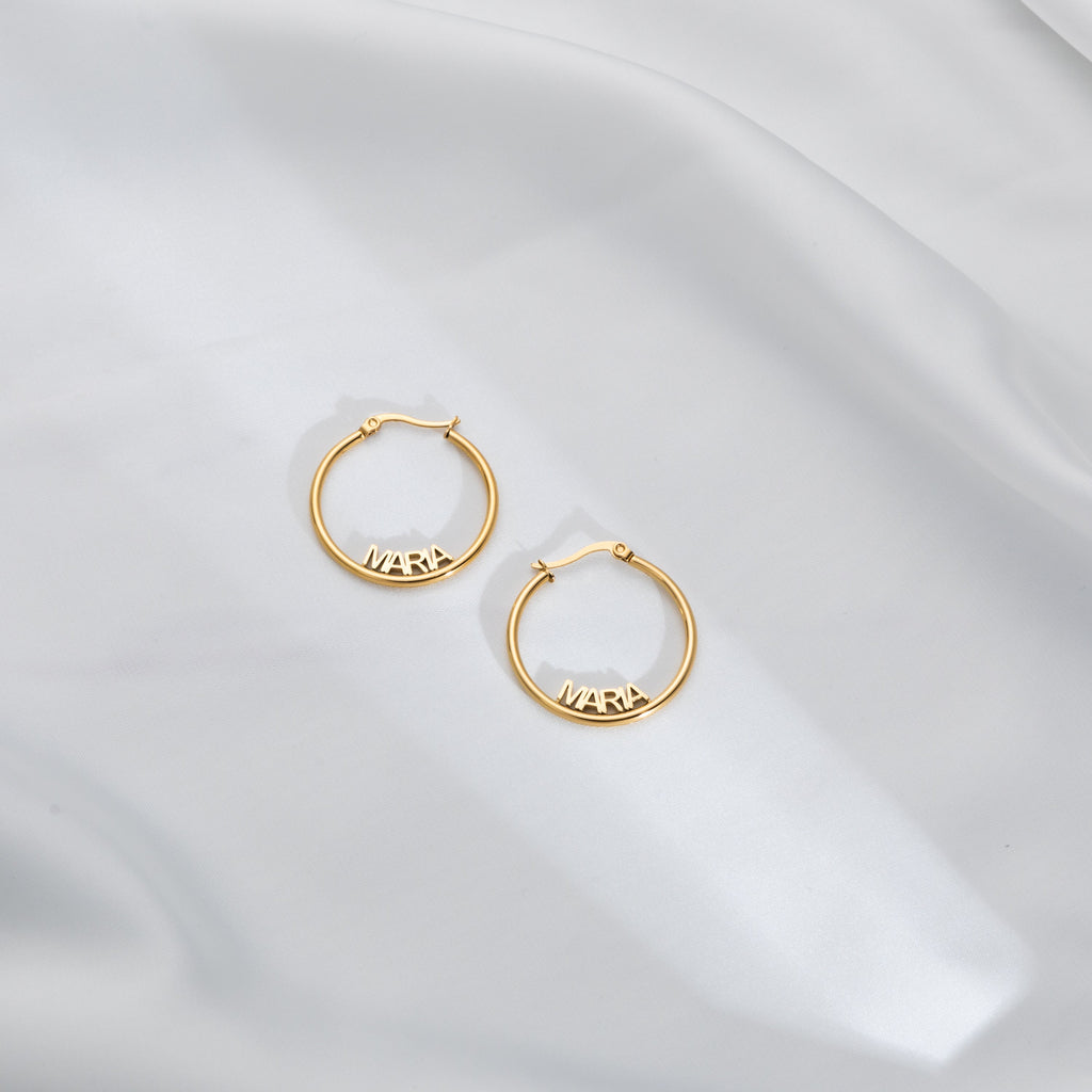 Personalised Closed Hoop Earrings