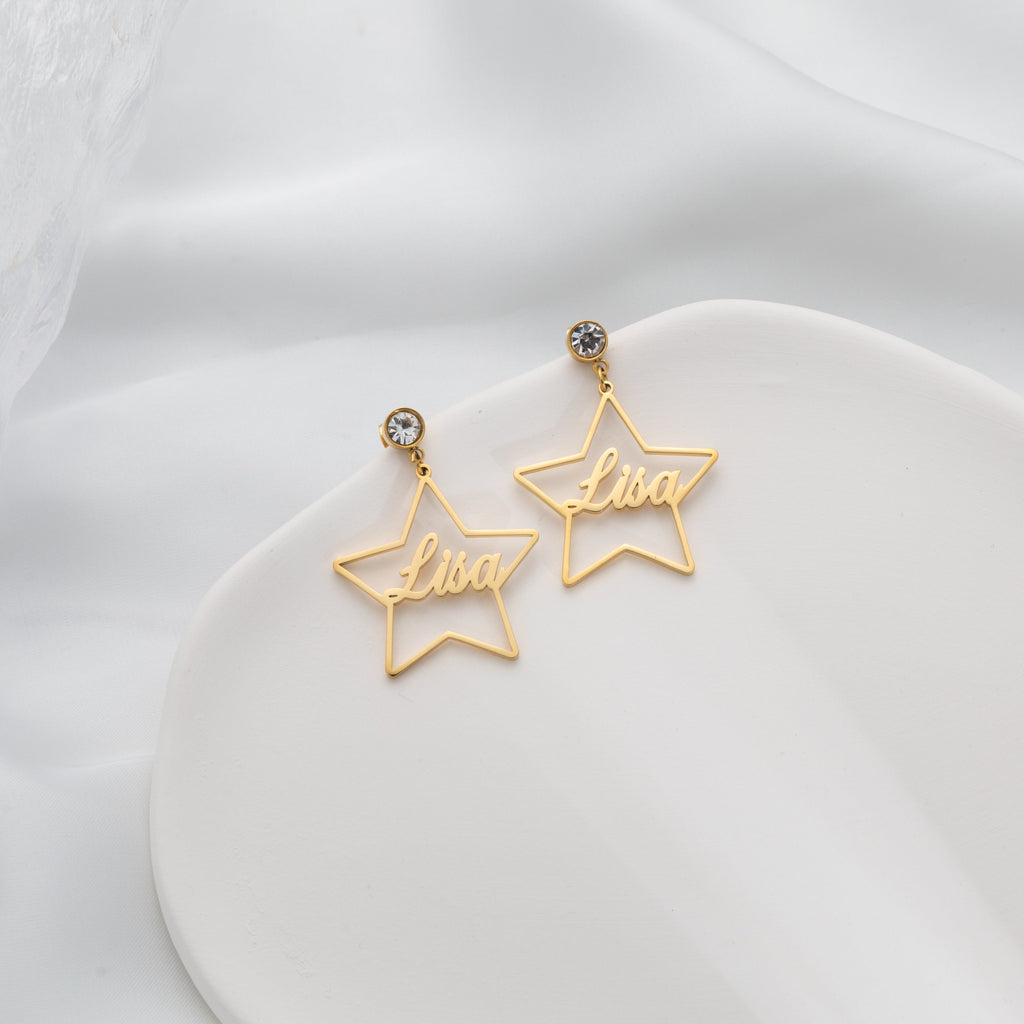 Personalised Star Earrings