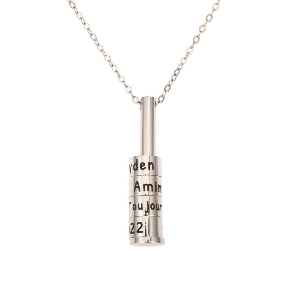 Round Bar with Charms Necklace