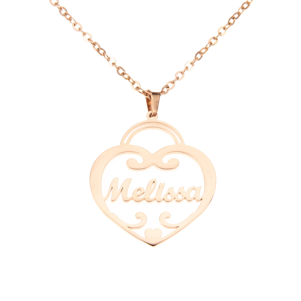 Heart Pendant Custom Name Necklace