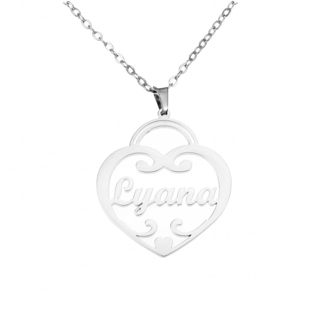 Heart Pendant Custom Name Necklace