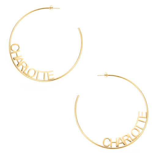 Personalised Open Hoop Earrings