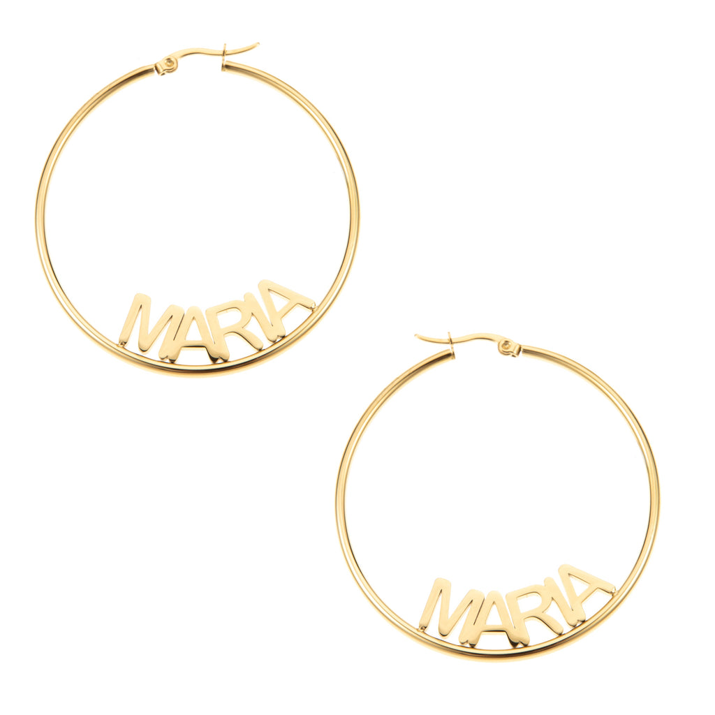 Personalised Closed Hoop Earrings