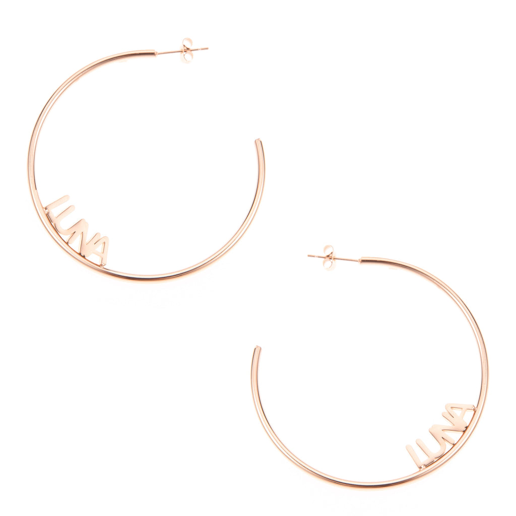 Personalised Open Hoop Earrings