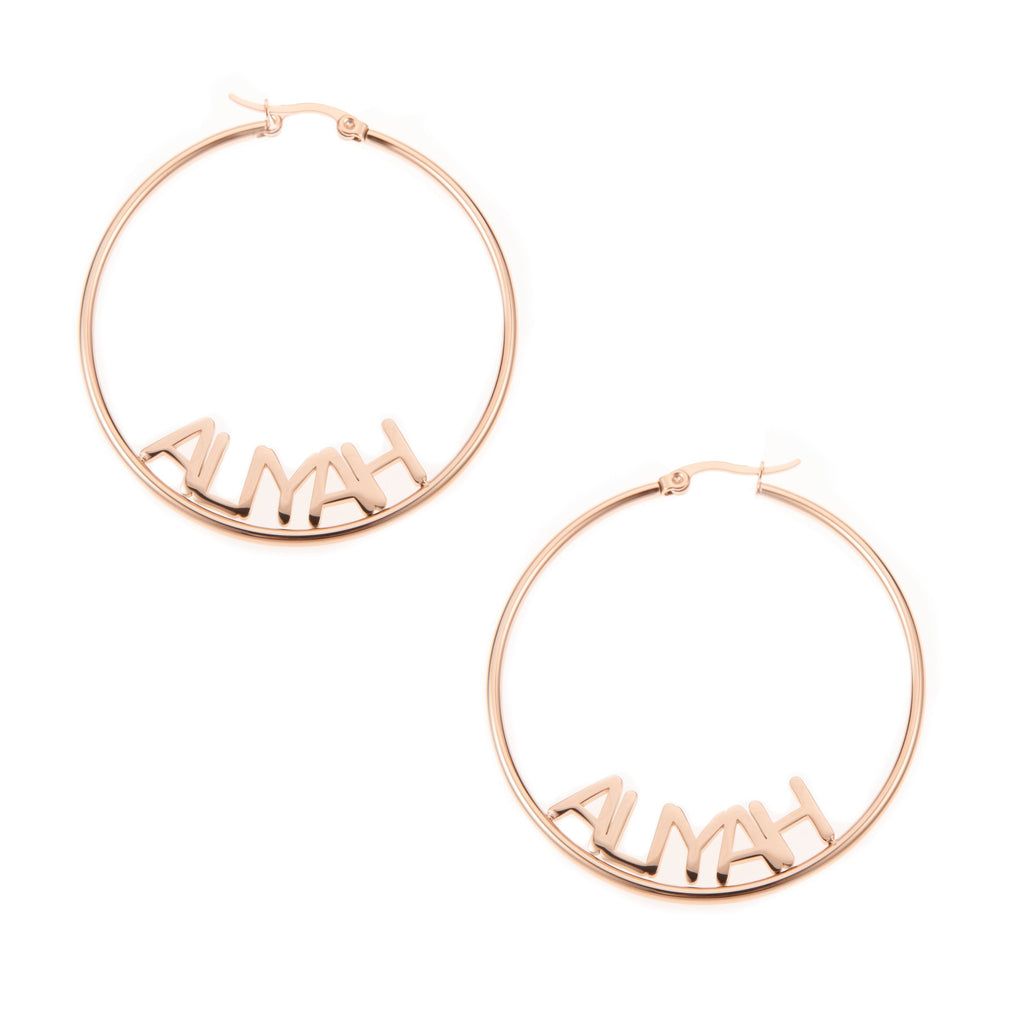 Personalised Closed Hoop Earrings