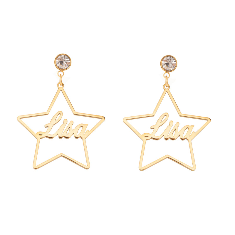 Personalised Star Earrings