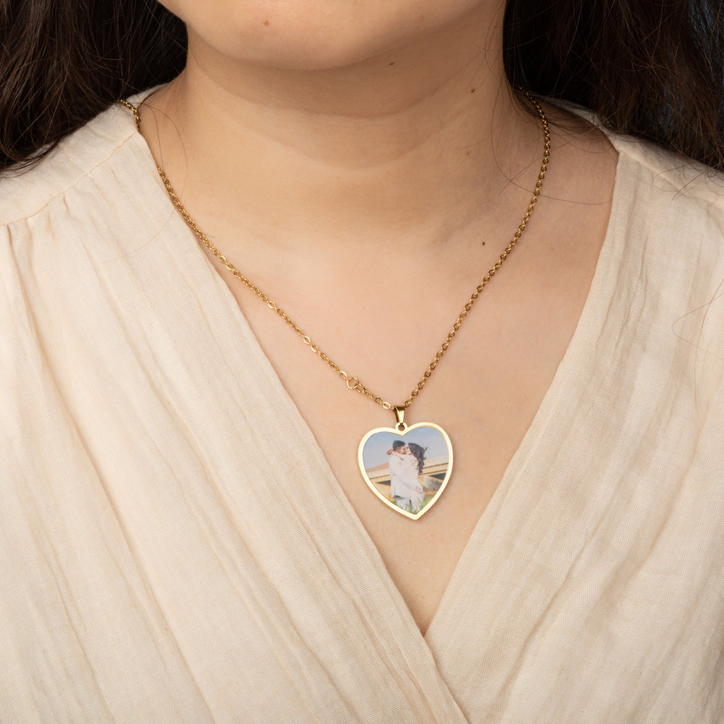 Personalised Heart & Photo Pendant