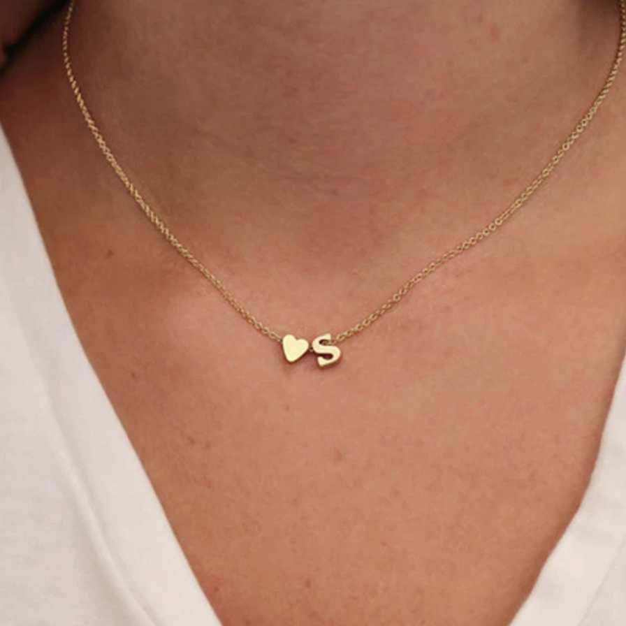 Personalised Initial Heart Necklace