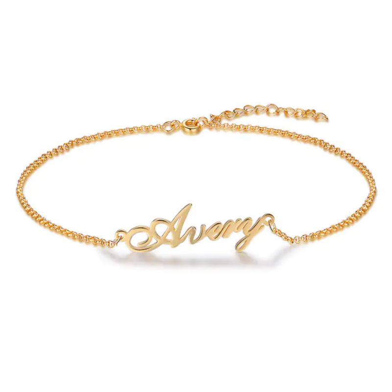 Personalised Name Ankle Bracelet