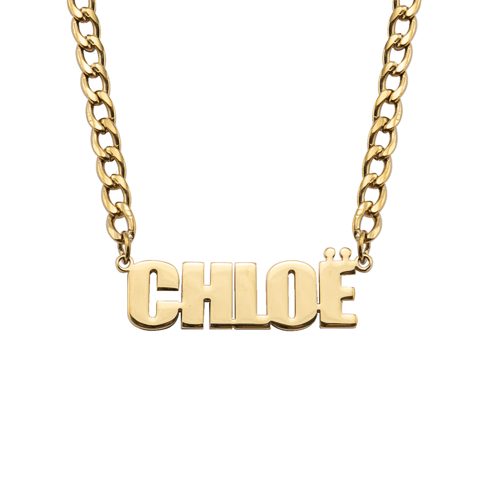 Personalised Name Necklace with Thick Chain