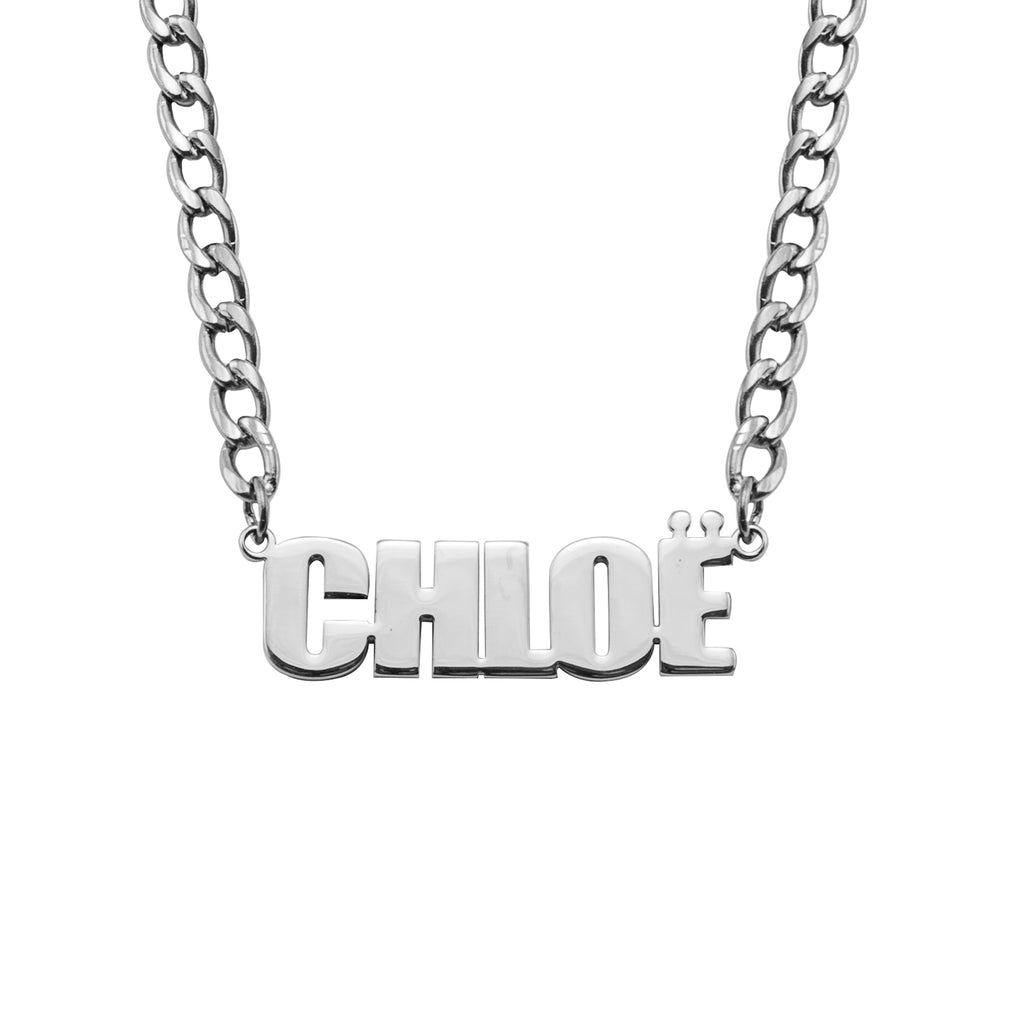 Personalised Name Necklace with Thick Chain