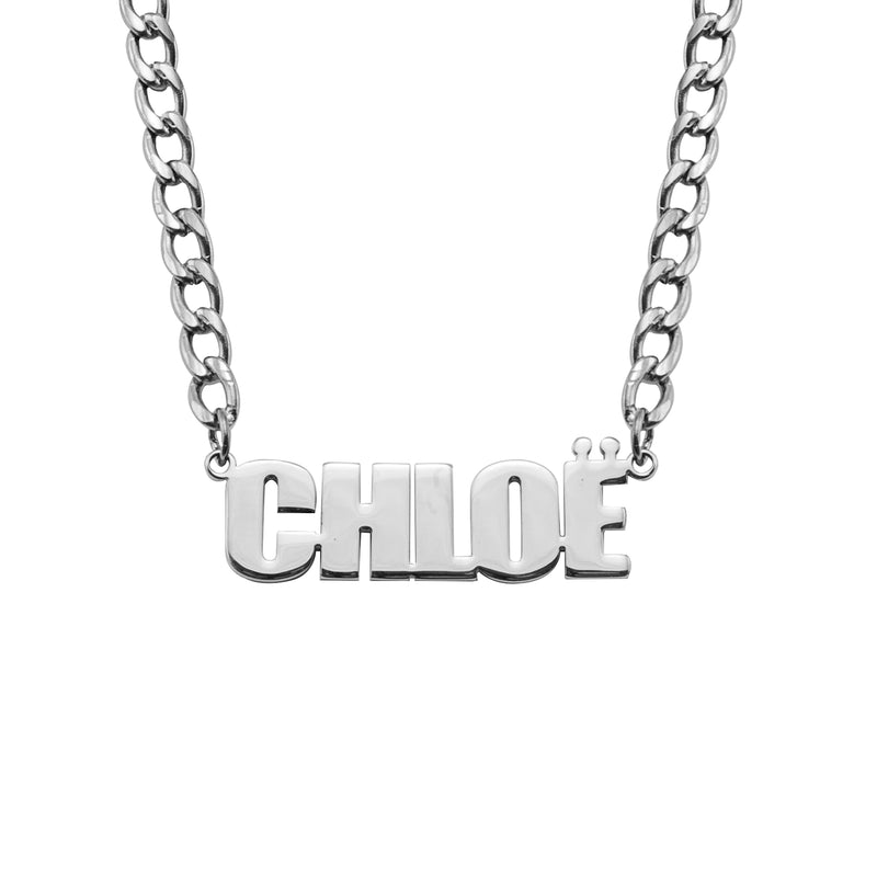 Personalised Name Necklace with Thick Chain