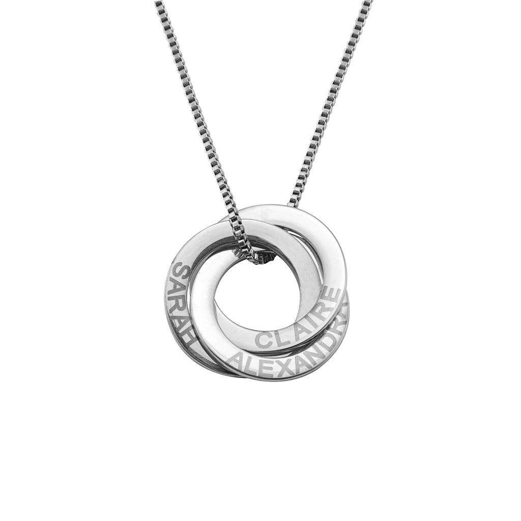 Intertwined Love Rings Necklace