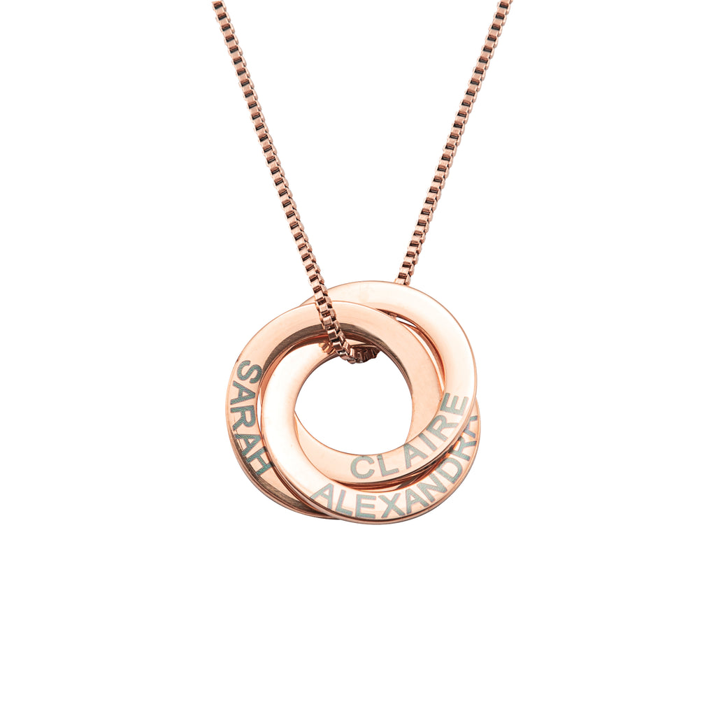 Intertwined Love Rings Necklace