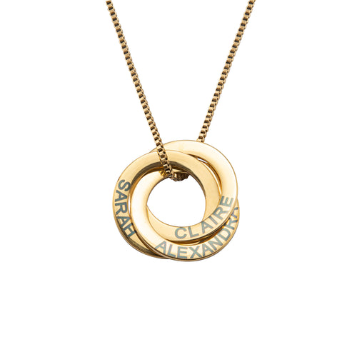 Intertwined Love Rings Necklace