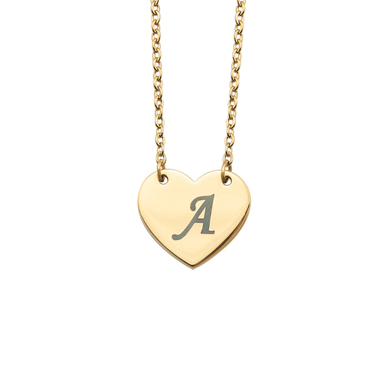 Heart Custom Initial Pendant Necklace