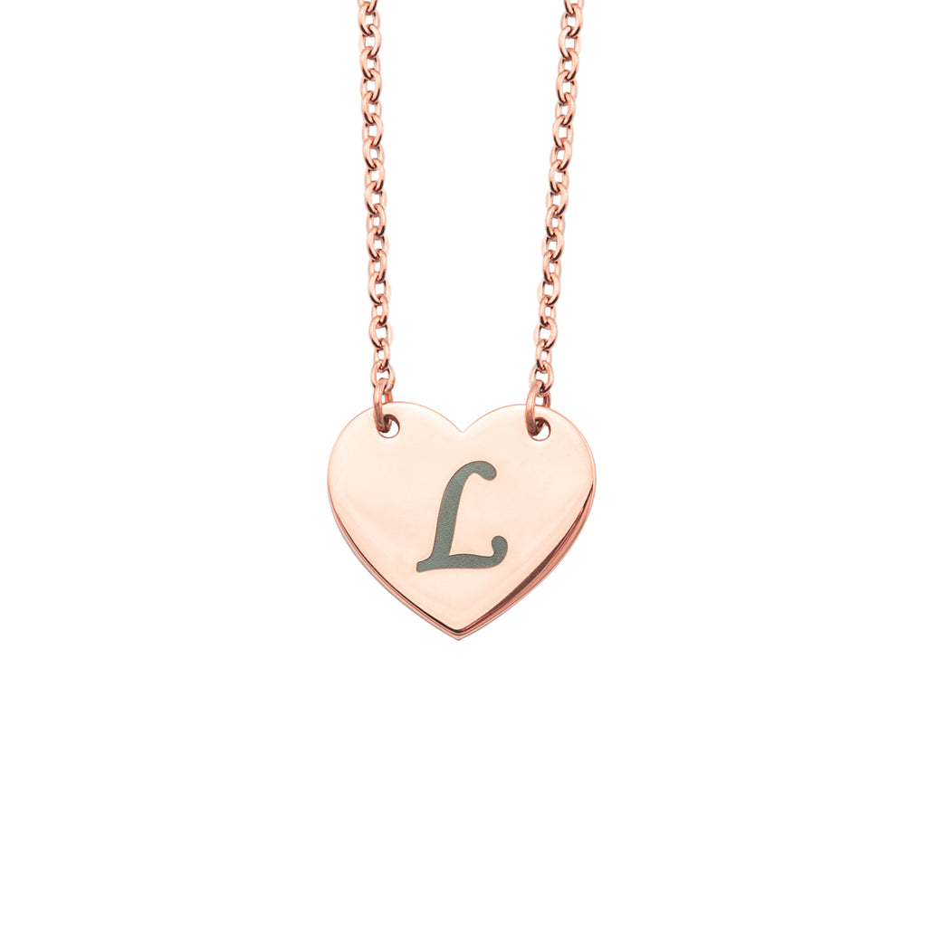 Heart Custom Initial Pendant Necklace