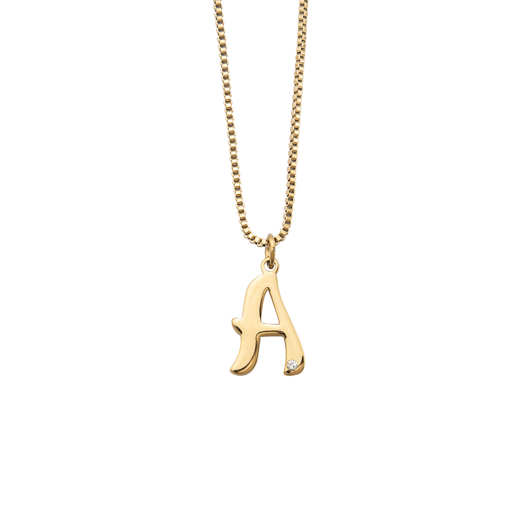 Diamond Initial Necklace