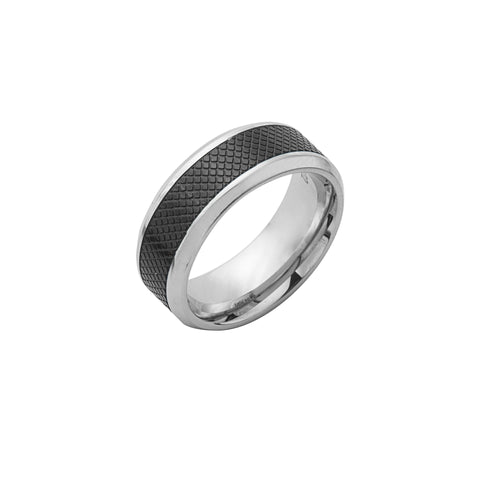 Personalised Silver Ring For Men with Band